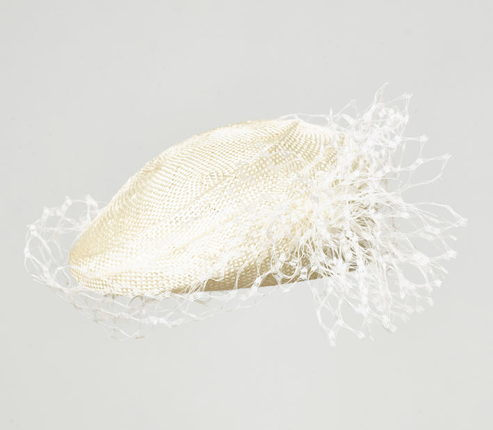 Misa Harada Ivory White Hat with Veil