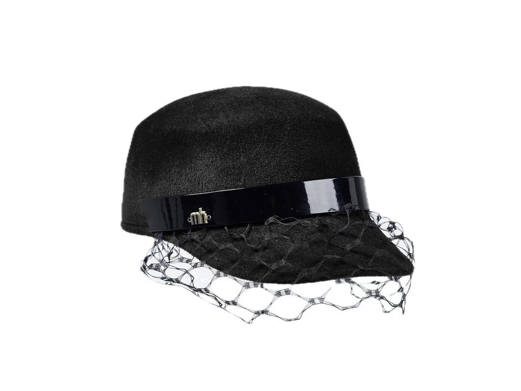 Misa Harada Black Porter Cap with Veil