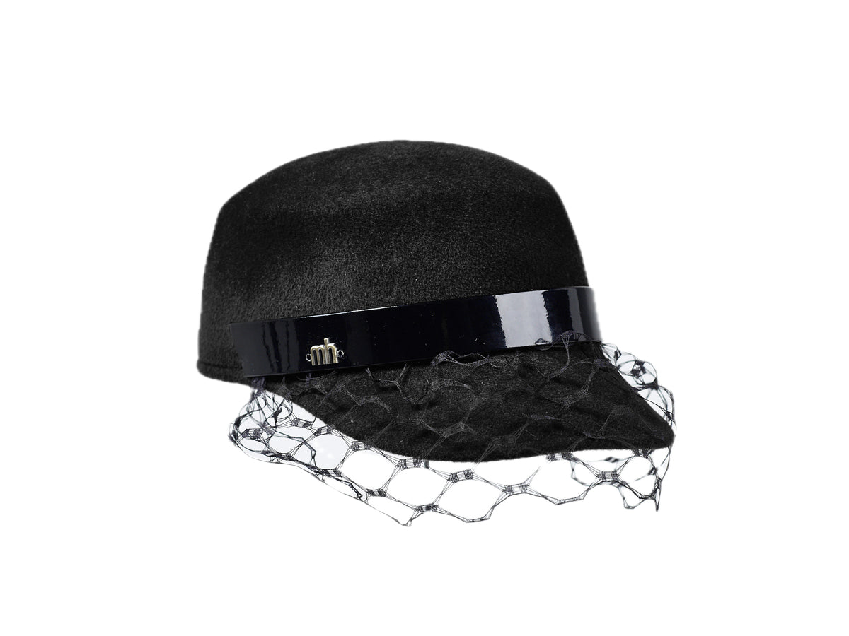 Misa Harada Black Porter Cap with Veil