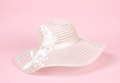 Misa Harada White Wide Brimmed Hat