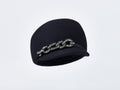 Misa Harada Black Wool Hat & Chain