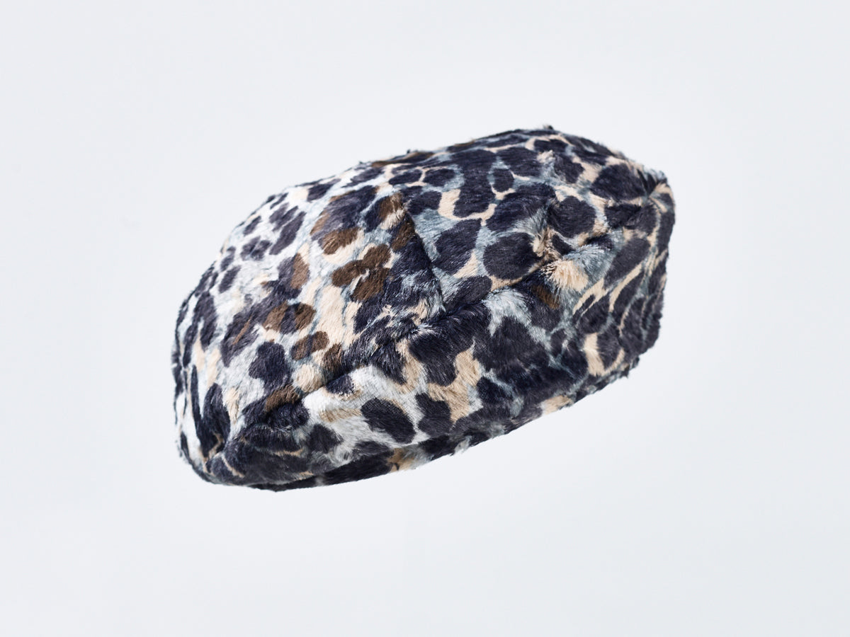 Misa Harada Ocelot Print Beret