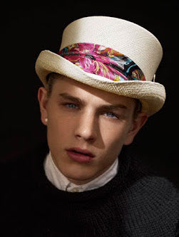 Misa Harada Off White Panama Top Hat