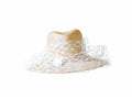 Misa Harada Wide Fedora with Veil & Flowers