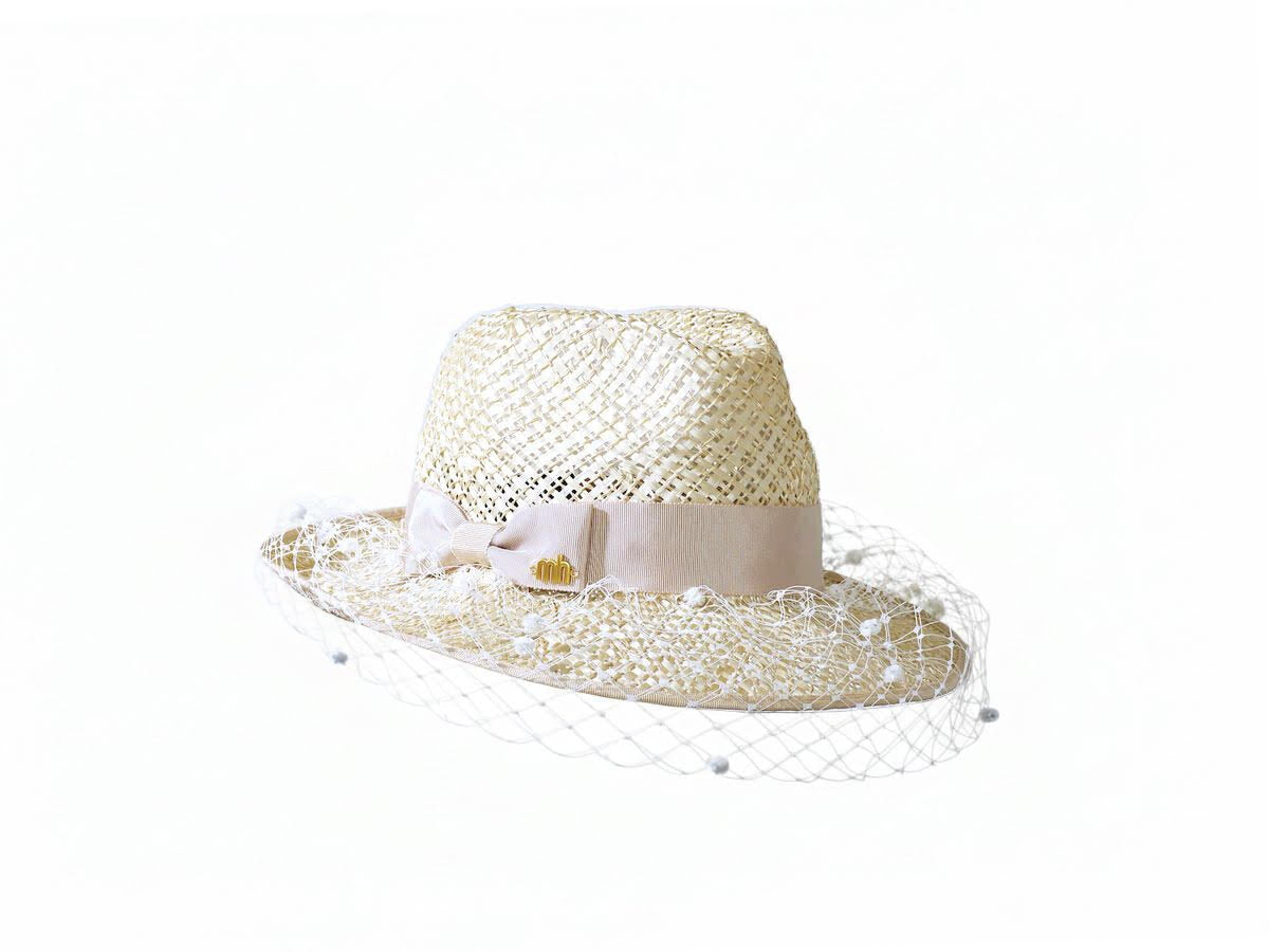 Misa Harada Fedora in Natural Jute Straw