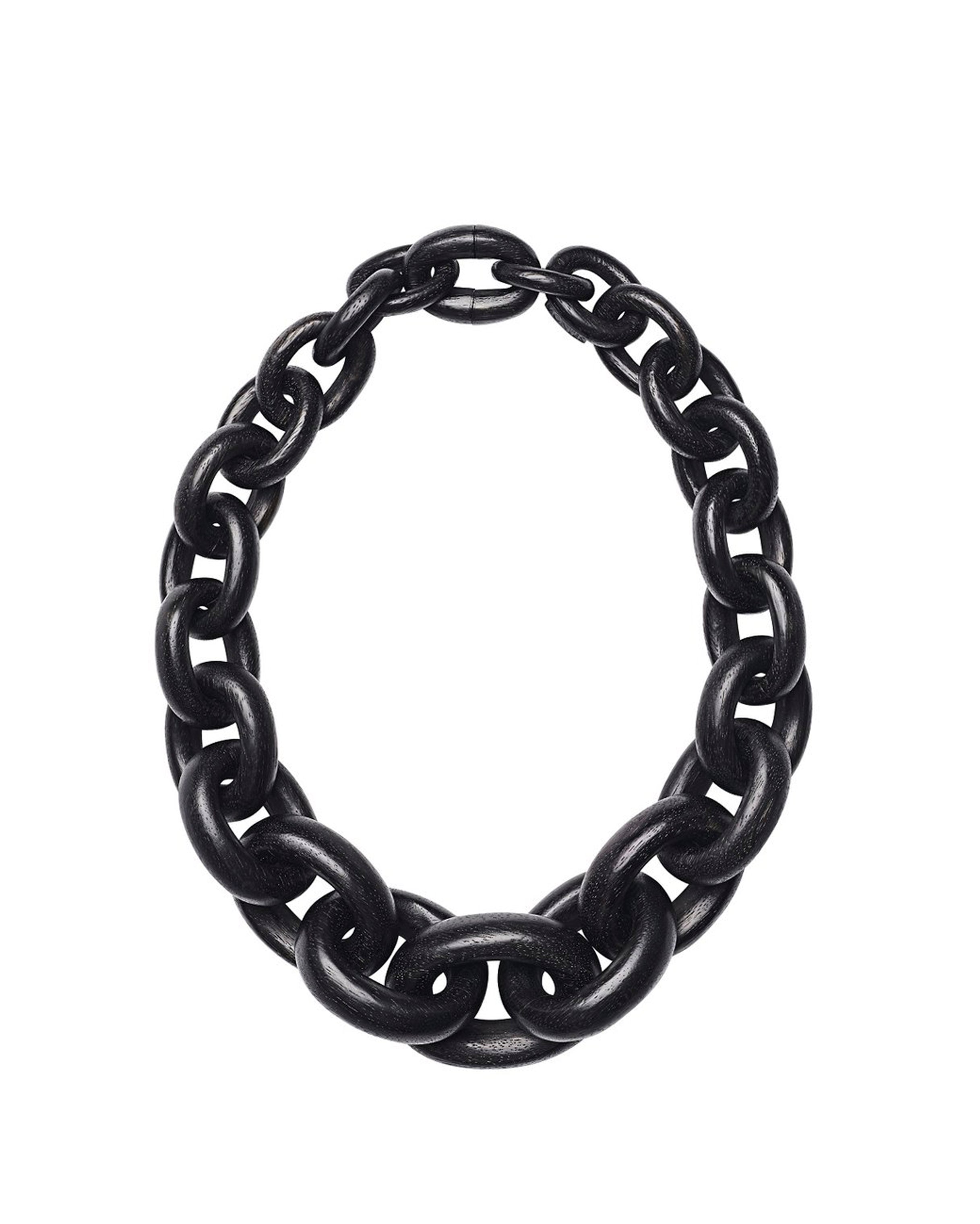 Monies Black Chain Necklace in Acacia