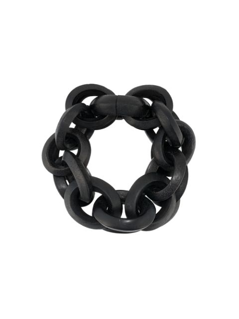 Monies Black Double Chain Link Bracelet