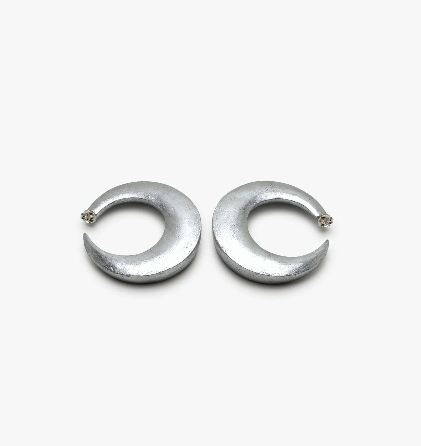 Monies Full Moon Earrings in Acacia and Silver Foil