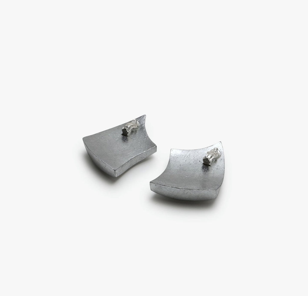 Monies Zenith Earrings in Acacia and Silver Foil