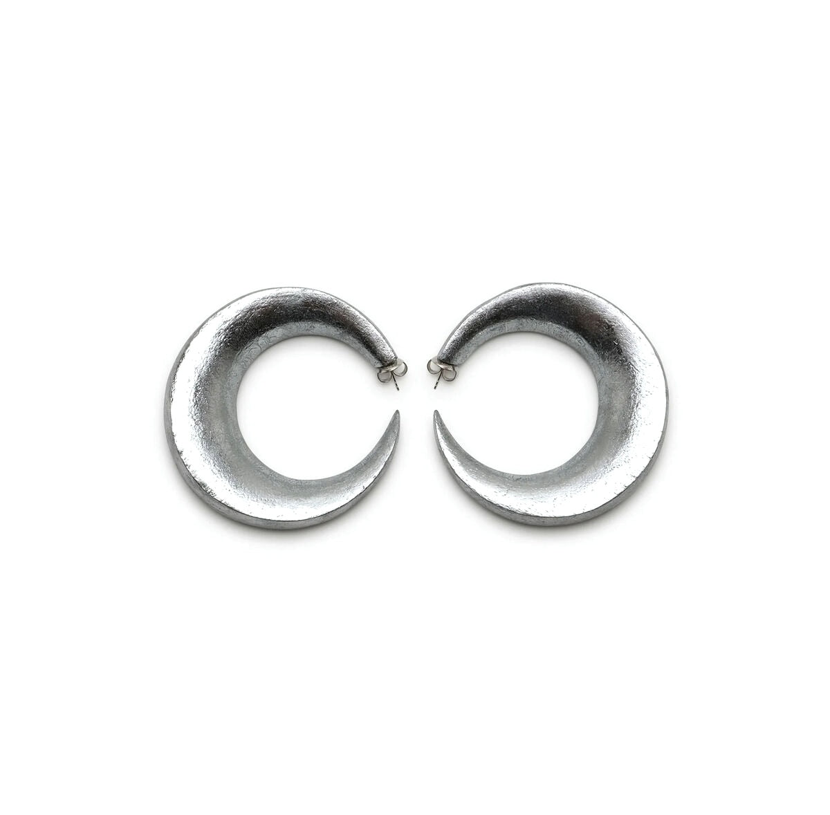 Monies Full Moon Earrings in Acacia and Silver Foil