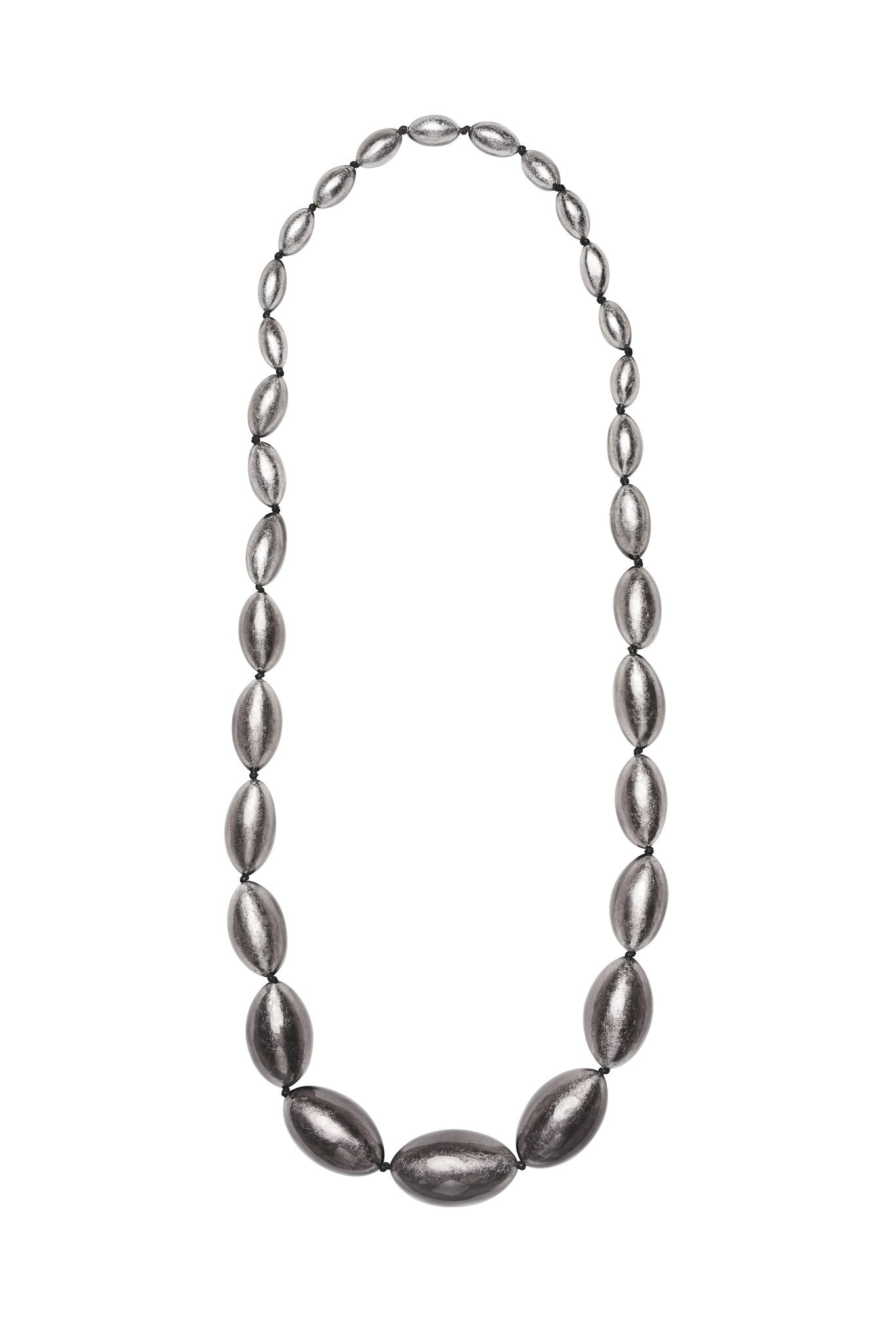 Monies Anne Necklace in Polyester and Silver Leaf