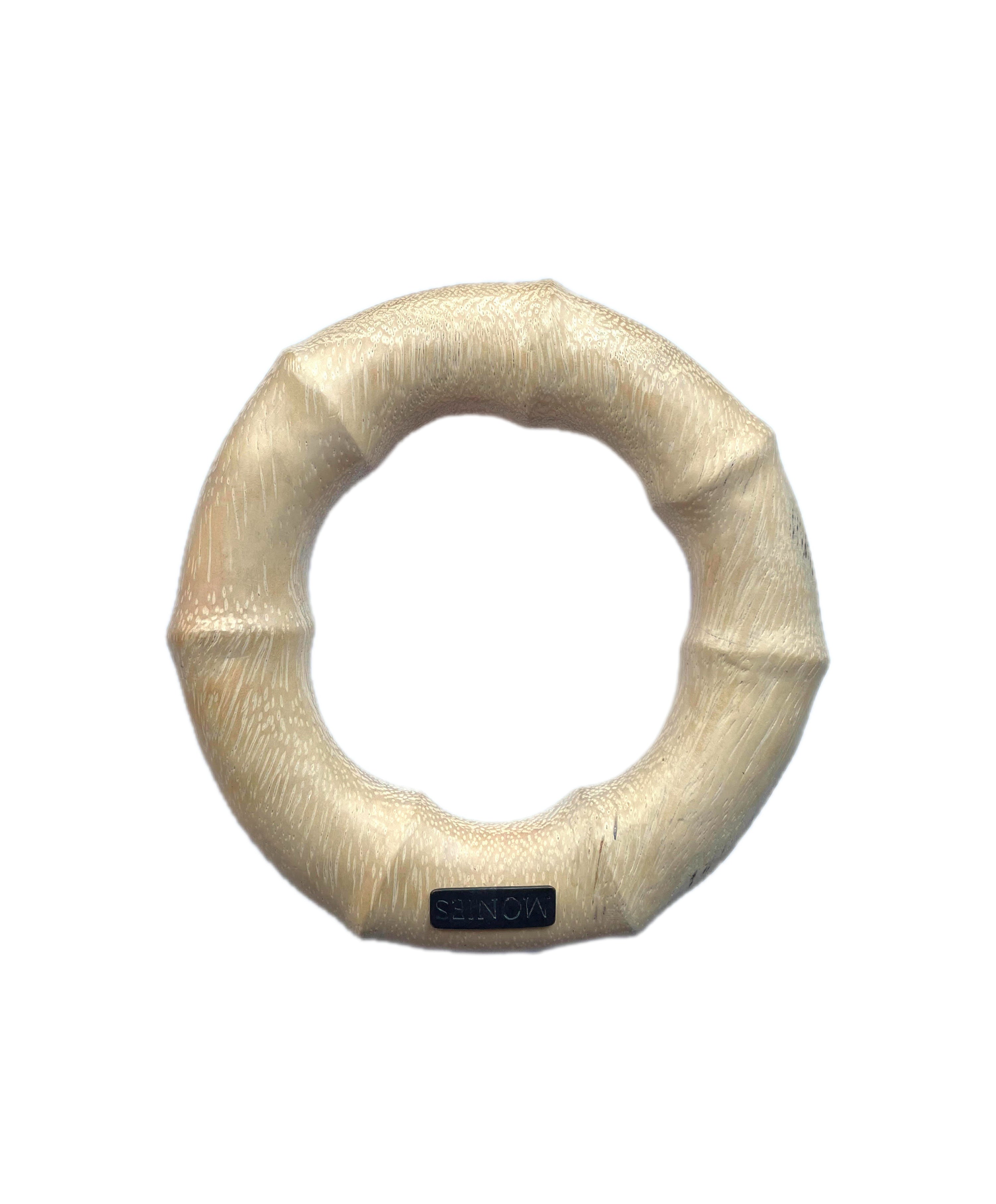 Monies Chunky Cuff Bracelet in Light Wood