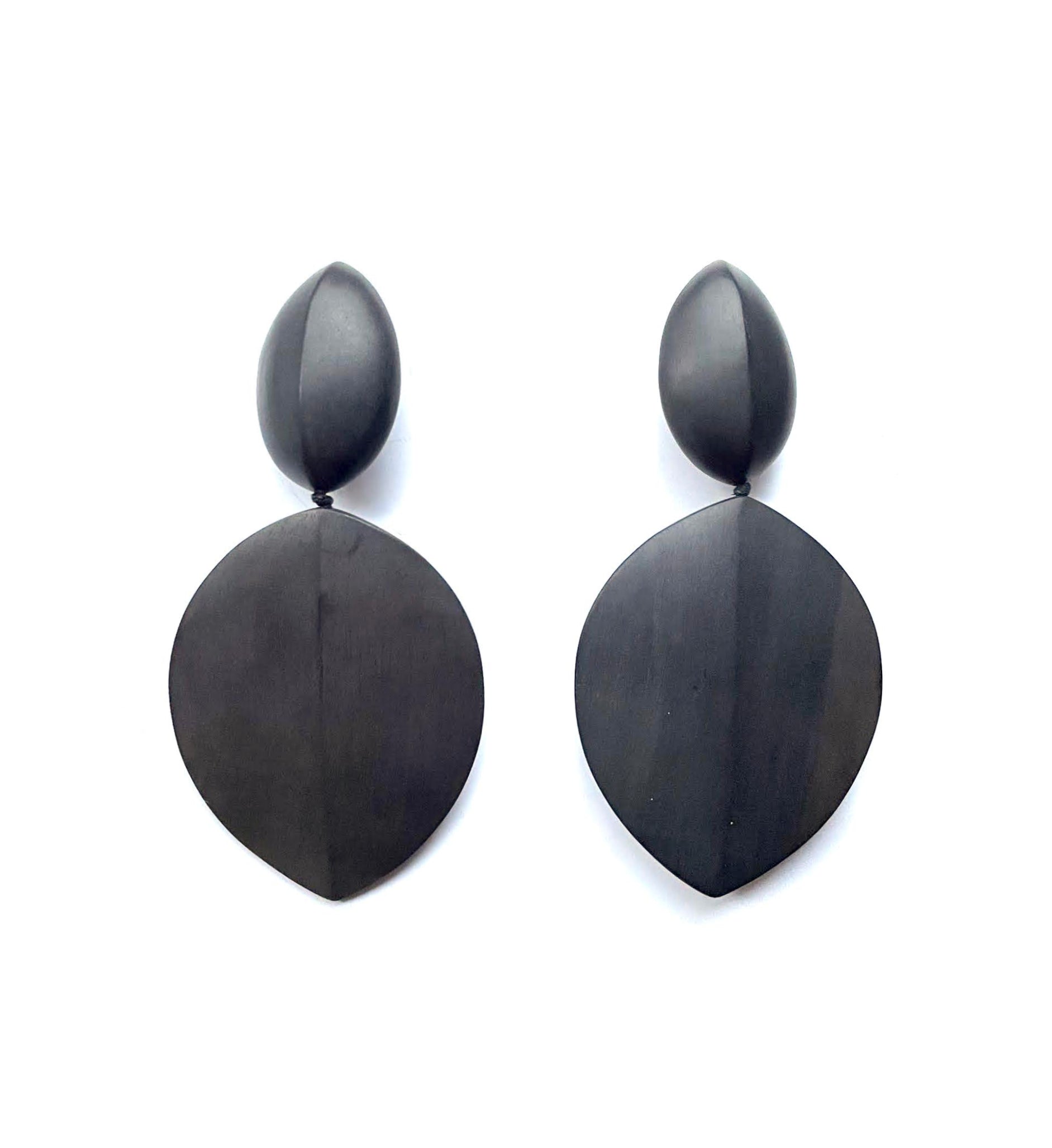 Monies Bologna Earrings in Black Acacia