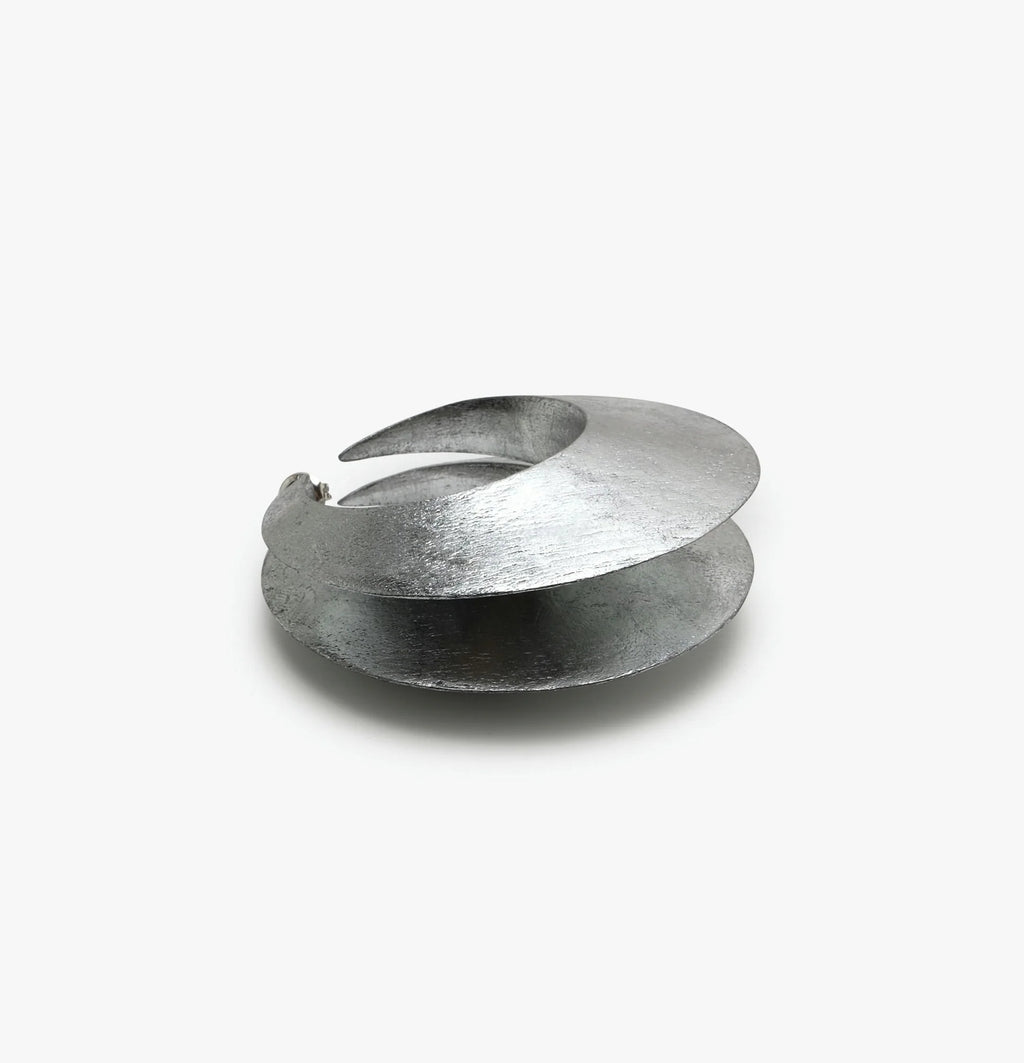 Monies Eclipse Earrings in Acacia and Silver Foil