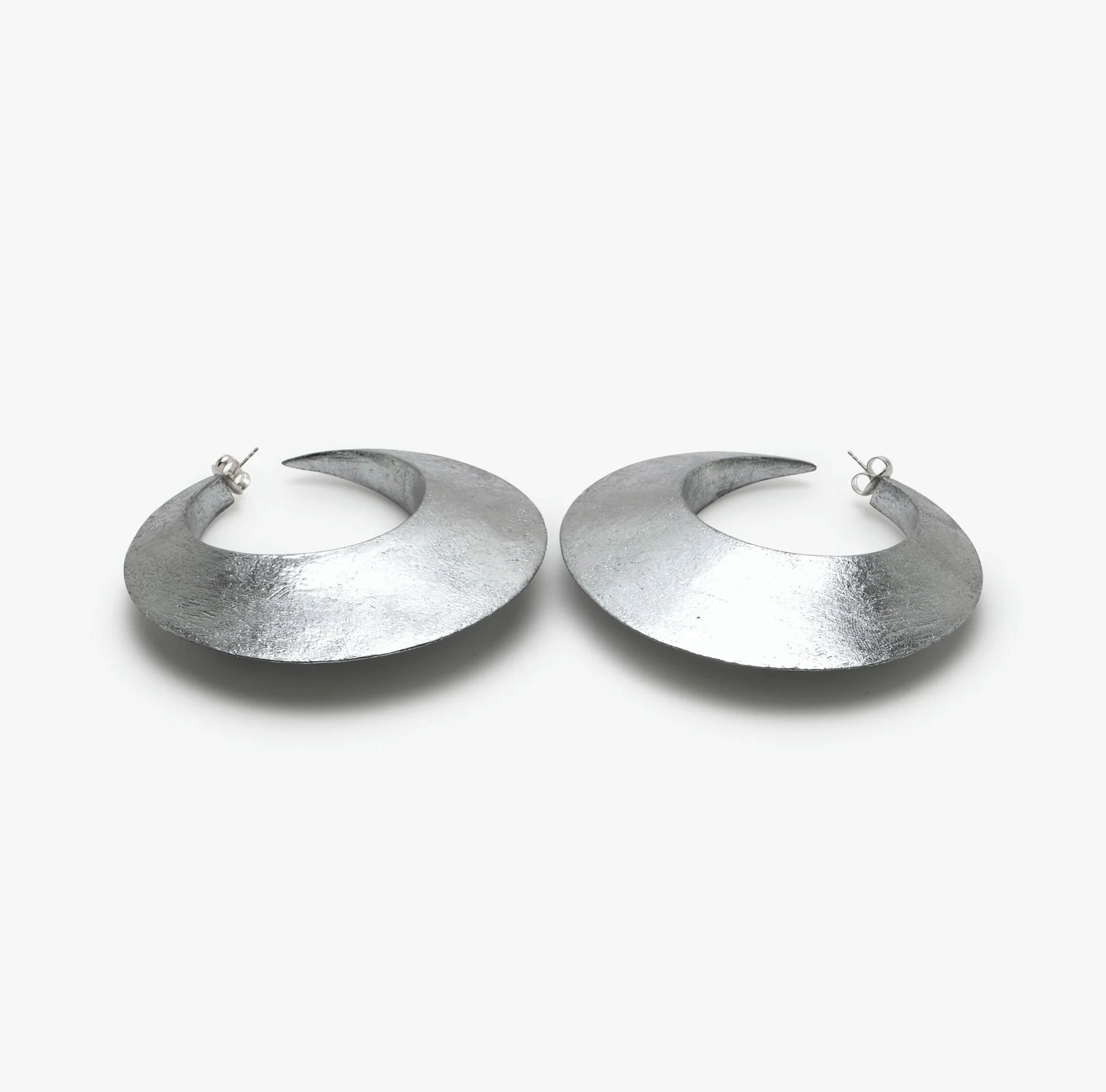 Monies Eclipse Earrings in Acacia and Silver Foil