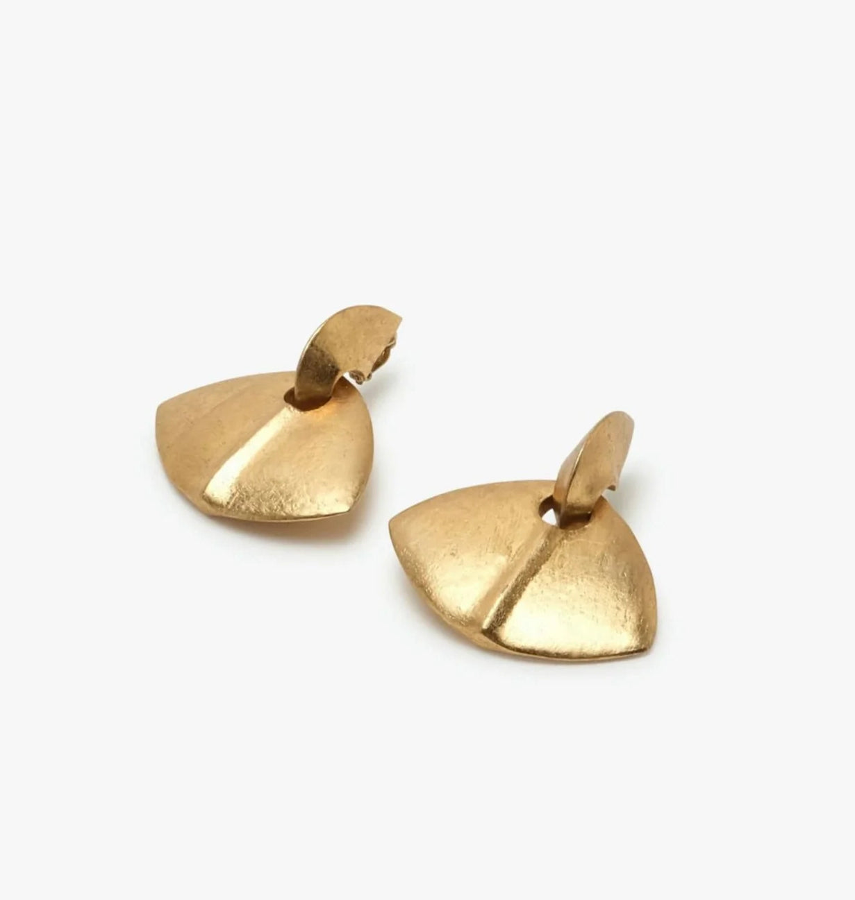 Monies Florence Earrings in Acacia Wood and Gold Foil