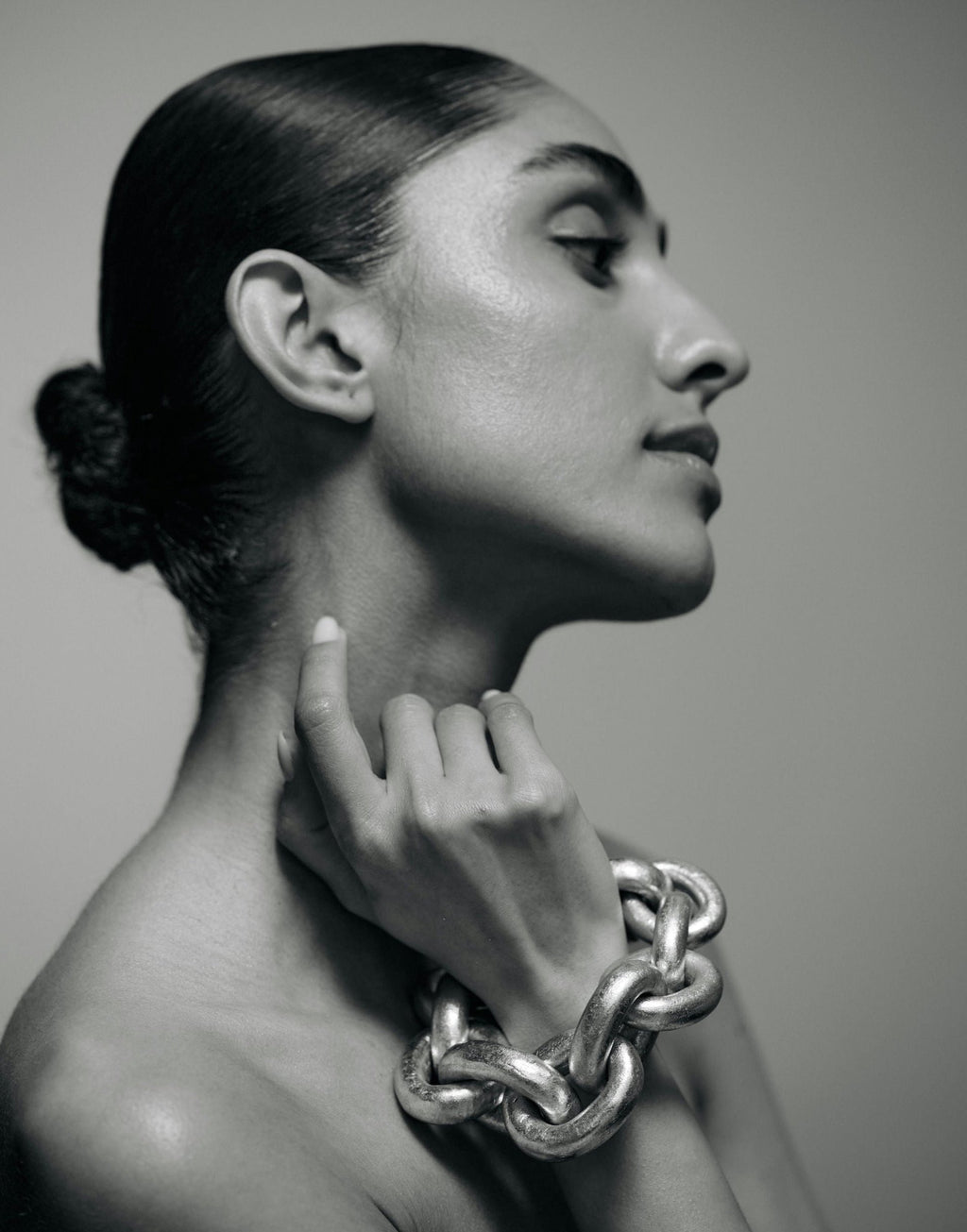 Monies Nova Chain Bracelet in Silver Foil