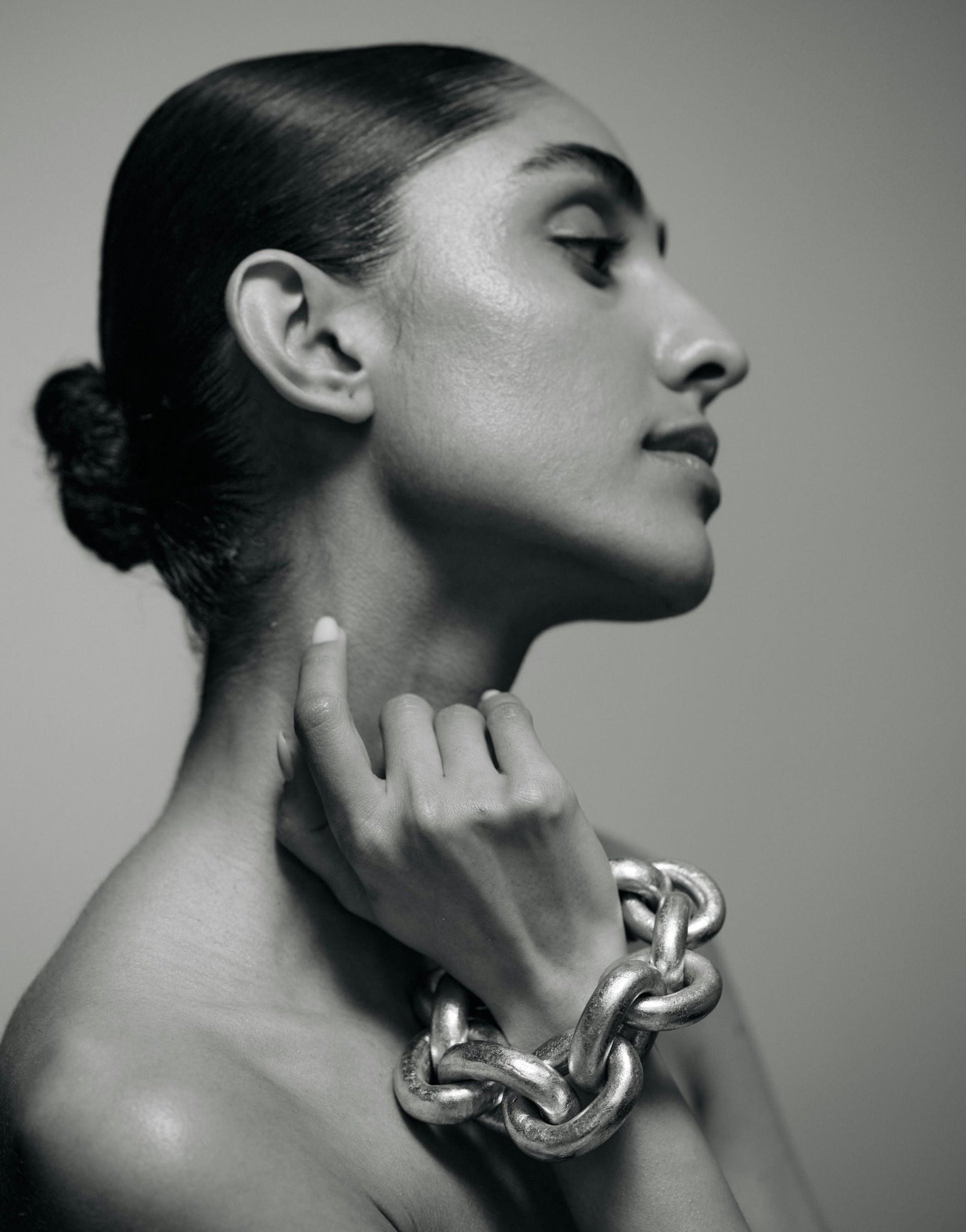Monies Nova Chain Bracelet in Silver Foil