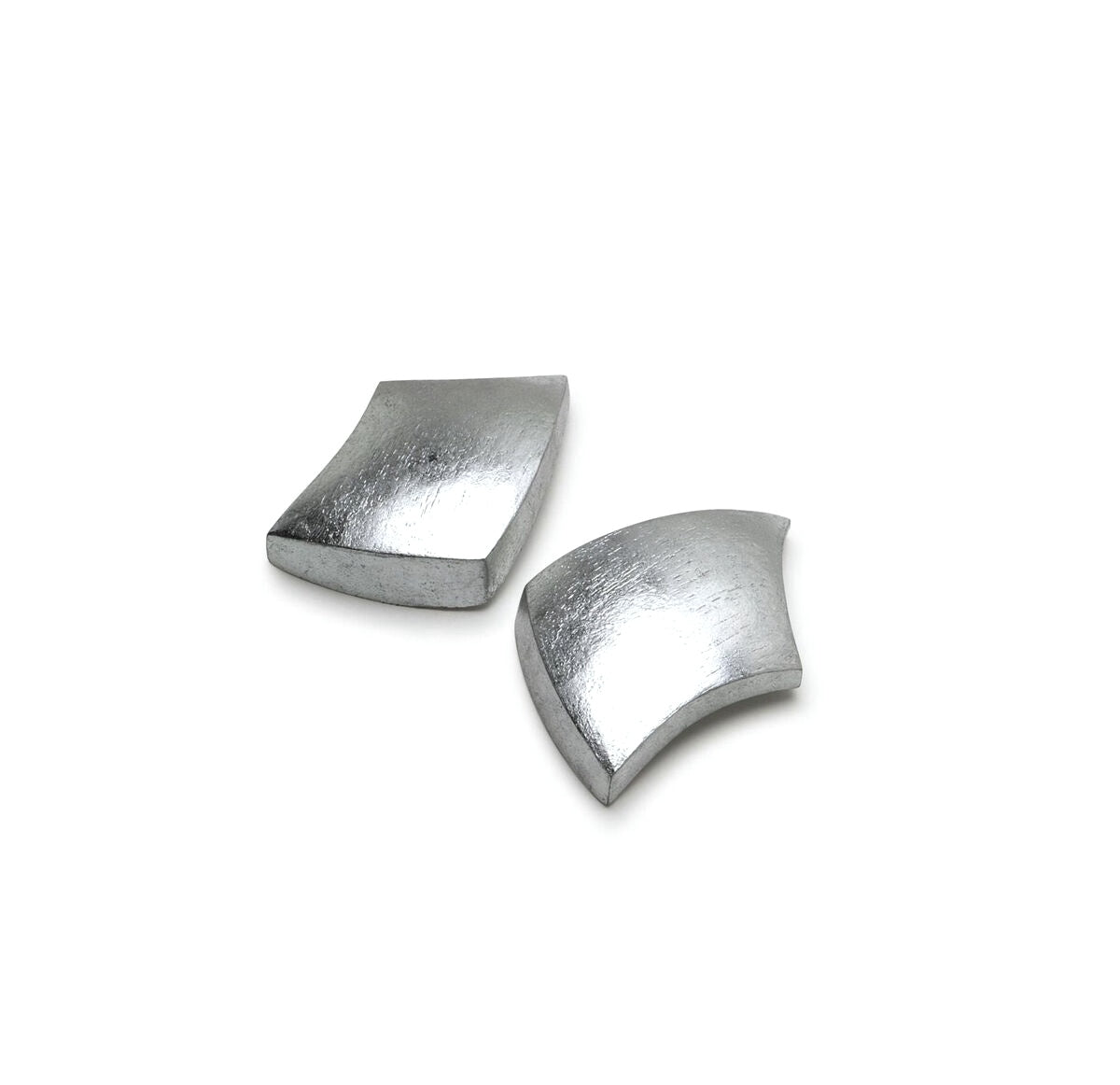 Monies Zenith Earrings in Acacia and Silver Foil