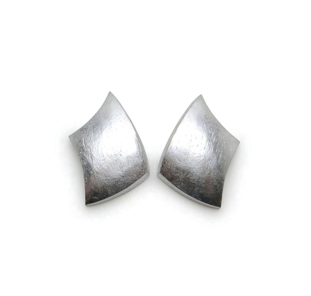 Monies Zenith Earrings in Acacia and Silver Foil