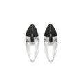 Monies Faceted Earrings in Clear Polyester & Ebony