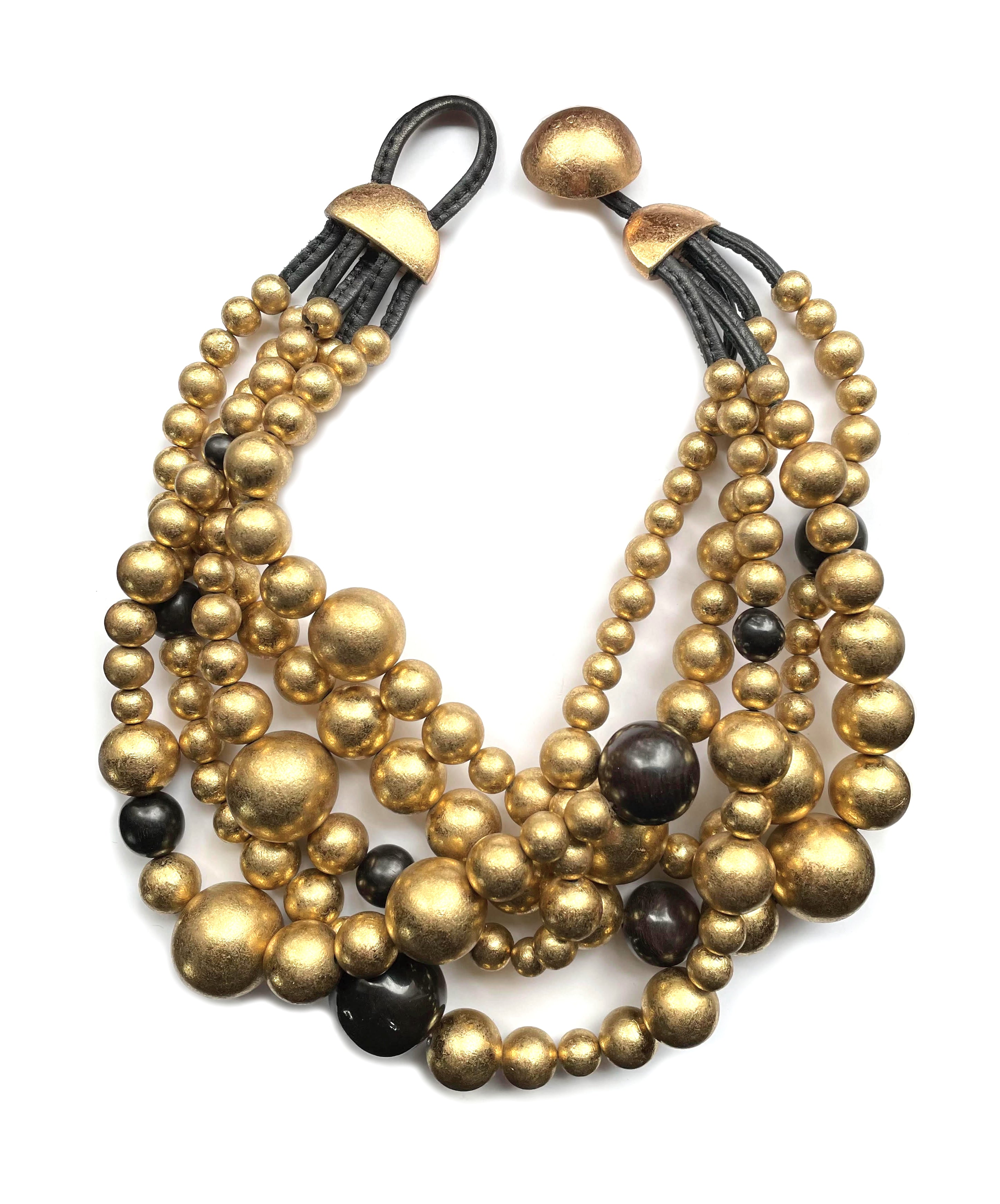 Monies Gold Beads Necklace