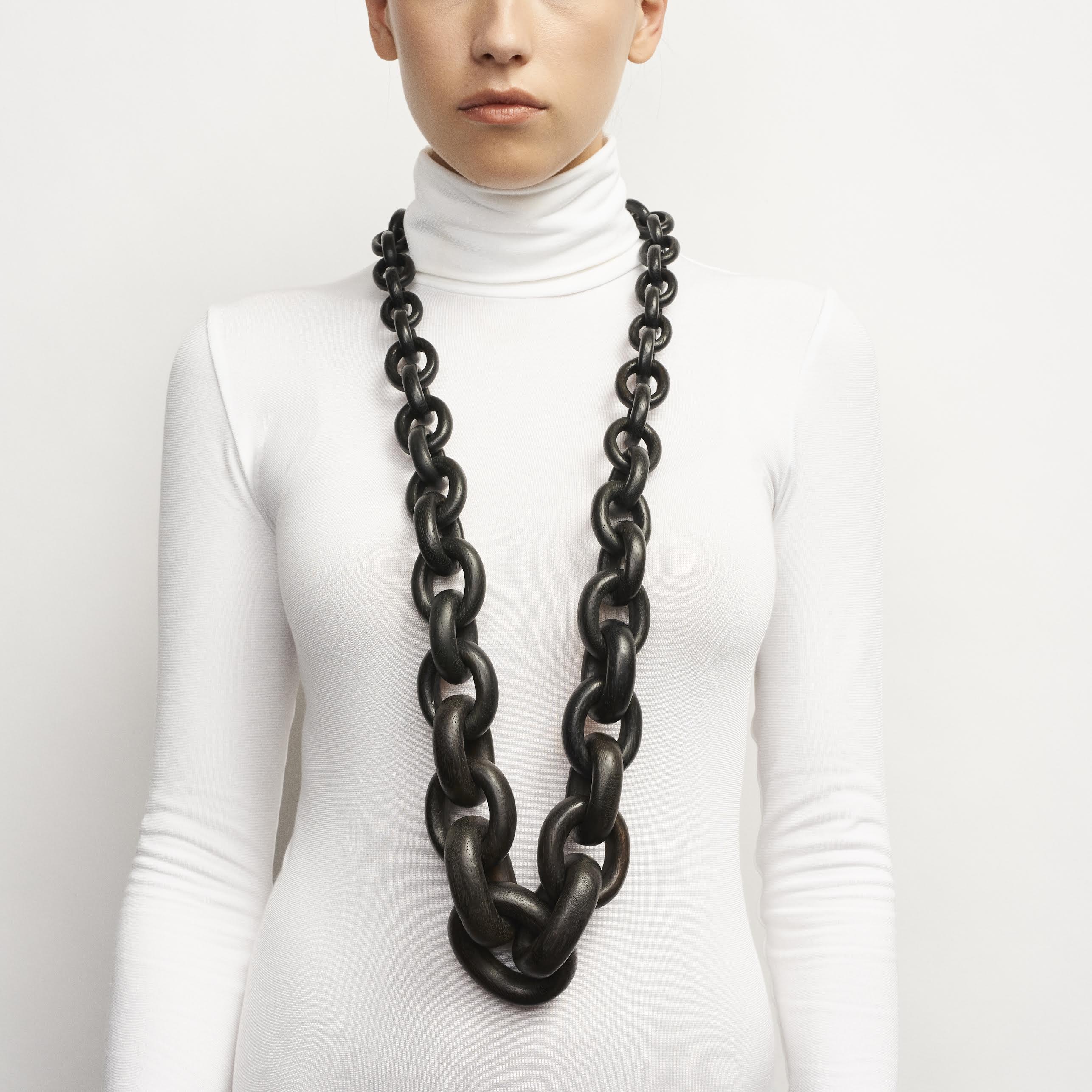 Monies Black Shanghai Chain Necklace