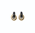 Monies Classic Earrings in Ebony and Gold