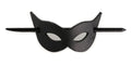 Black Leather Mask Hair Buckle Pin