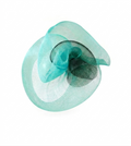 Mustahöyhen Crin Fascinator in Mint Green & Black
