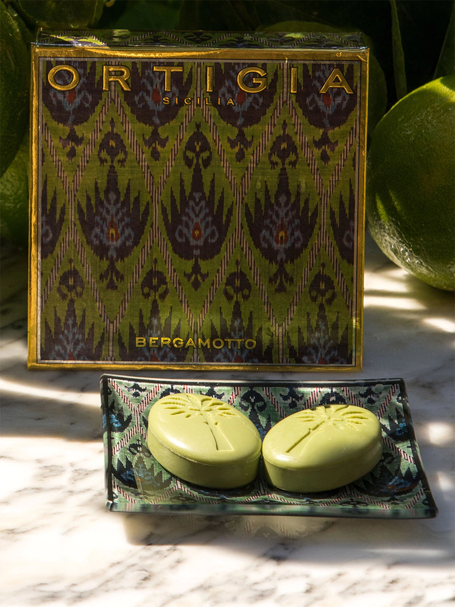 Ortigia Bergamotto Glass Plate & Soap 25g