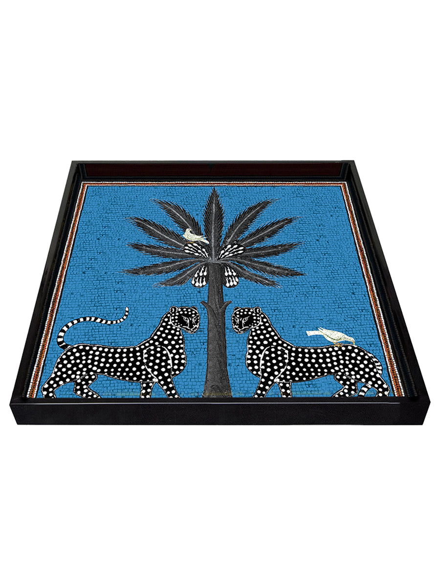 Ortigia Tray Large Blue Mosaico 25.5 x 25.5 cm