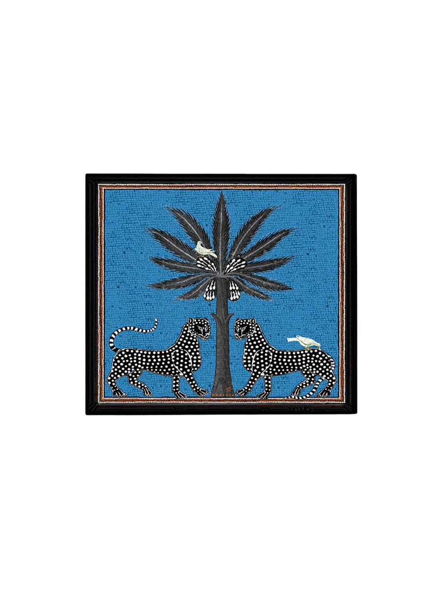 Ortigia Tray Large Blue Mosaico 25.5 x 25.5 cm