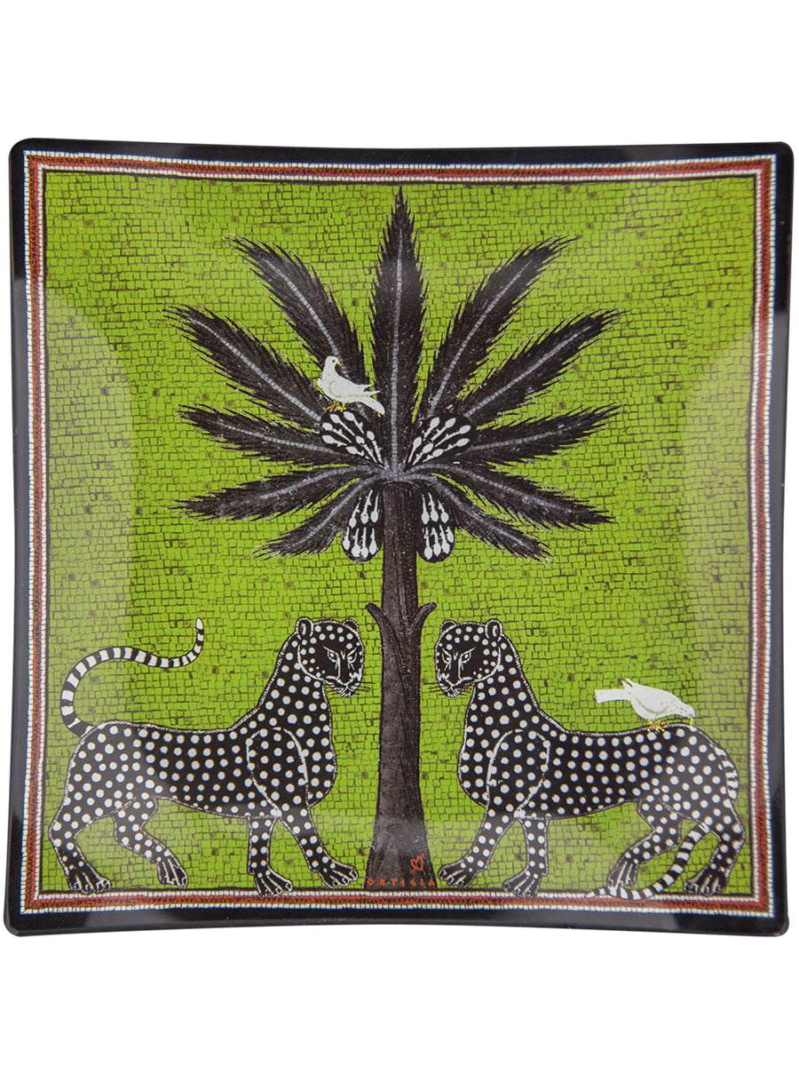 Ortigia Glass Plate Mosaico Green 25 x 25cm