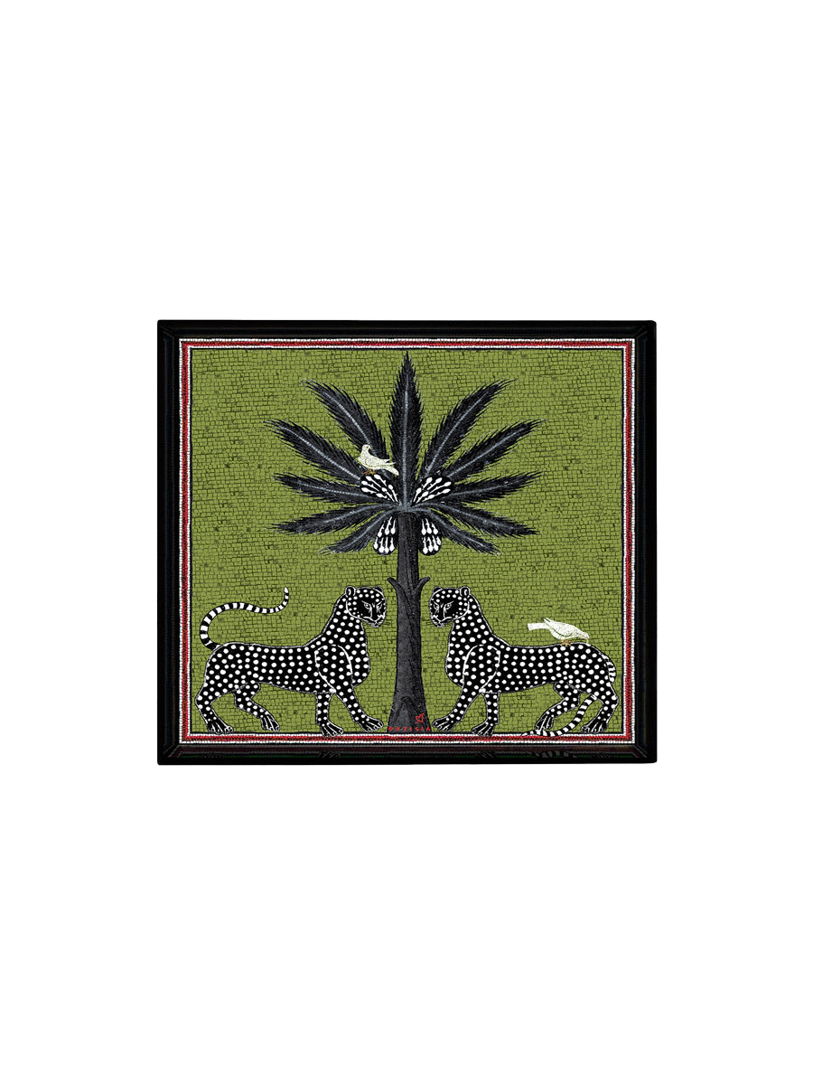 Ortigia Tray Large Green Mosaico 25.5 x 25.5 cm