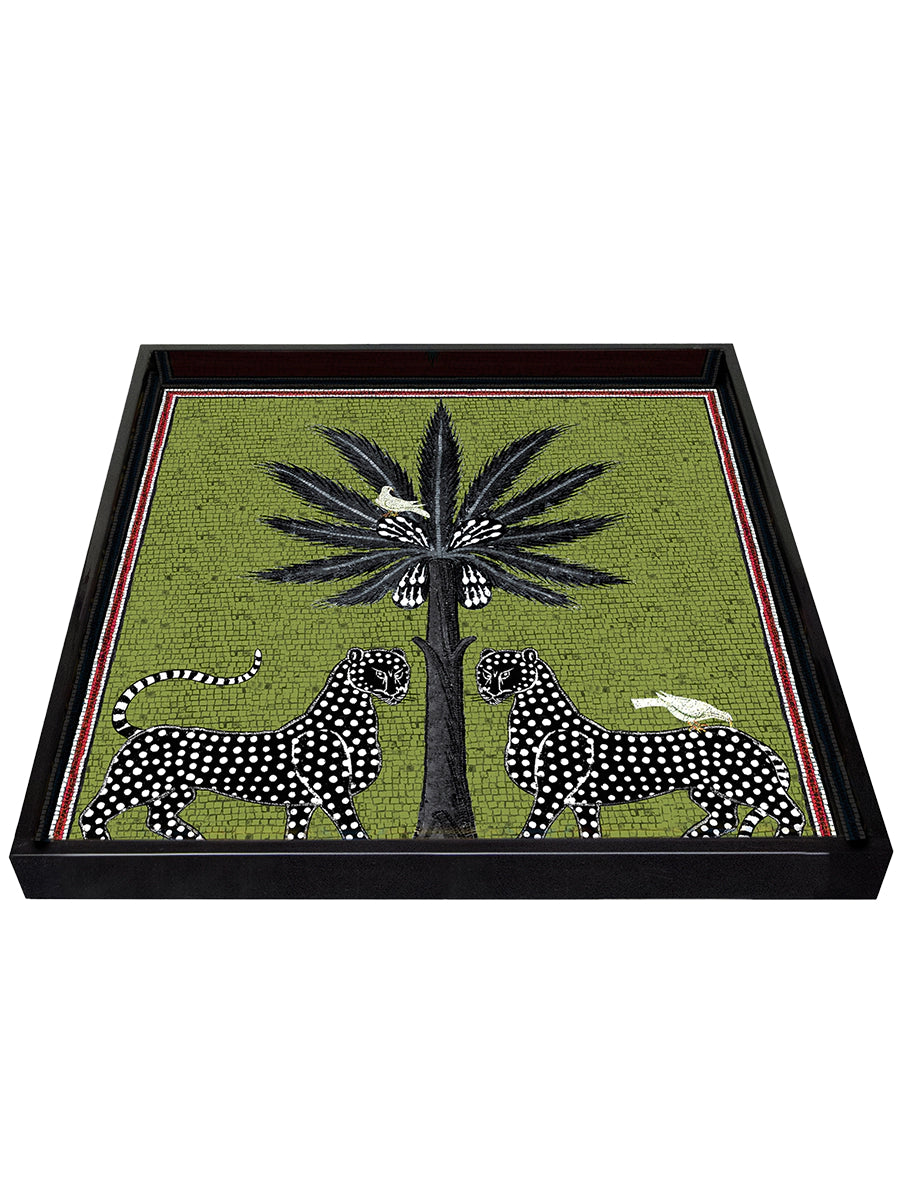 Ortigia Tray Large Green Mosaico 25.5 x 25.5 cm