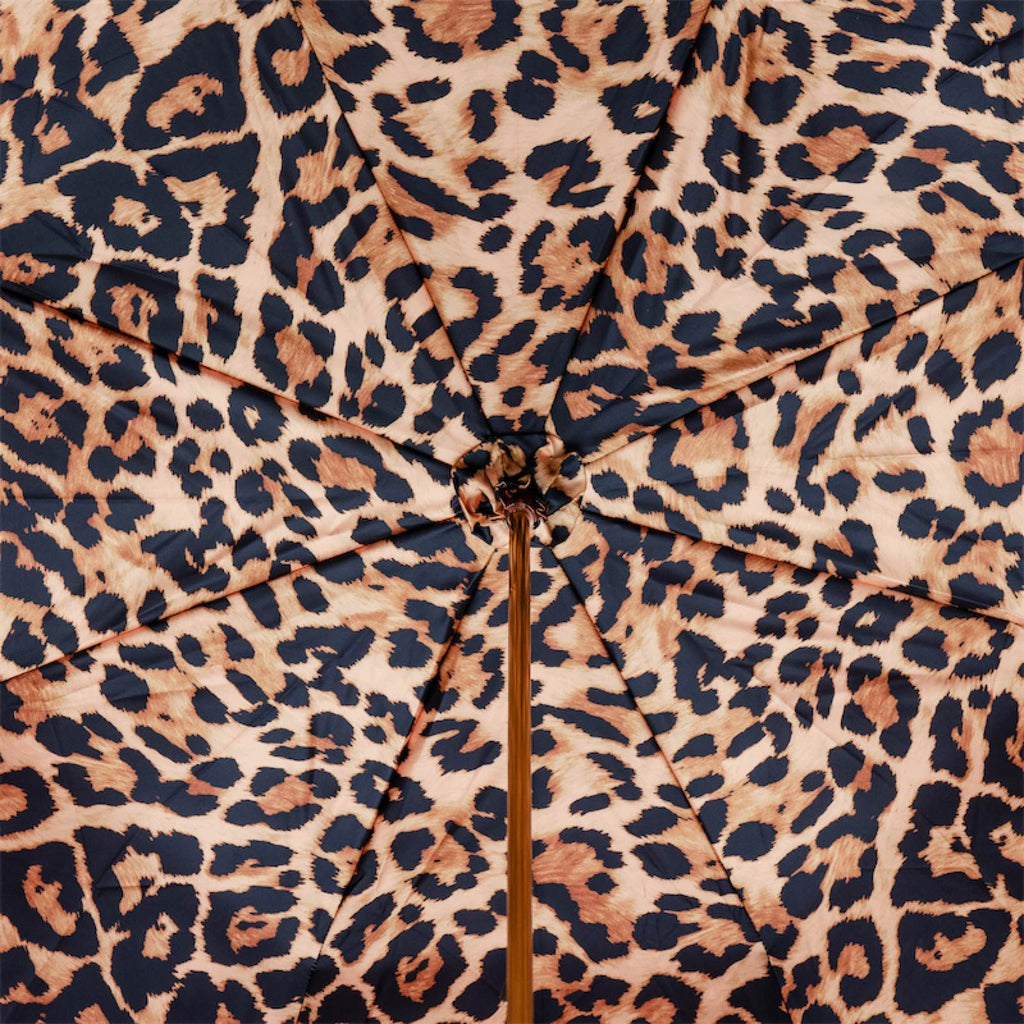 Pasotti Pink Animal Print Umbrella with Panther Handle