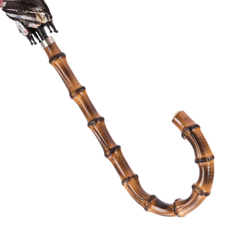 Pasotti Roses Parasol with Bamboo Handle