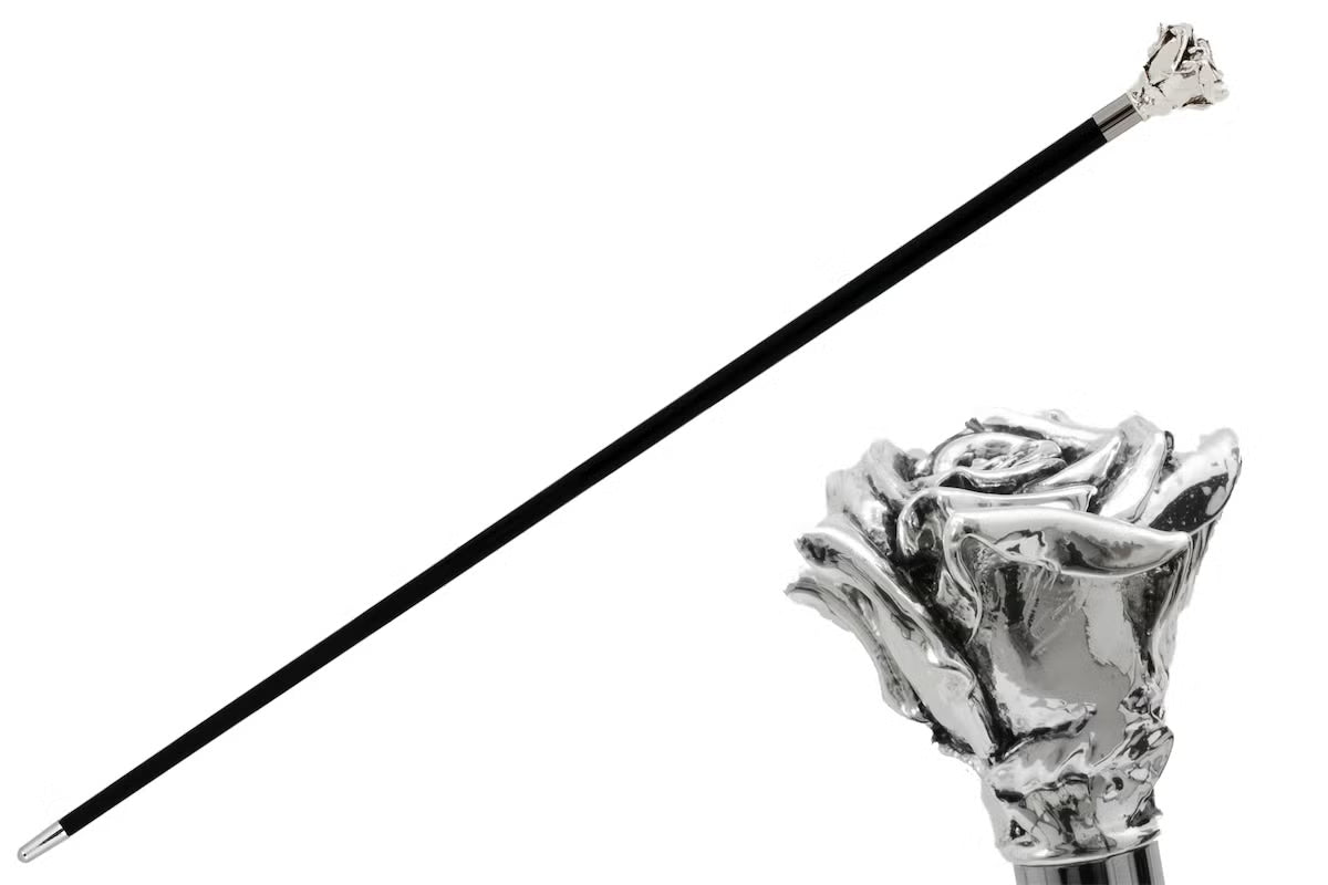 Pasotti Silver Rose Cane