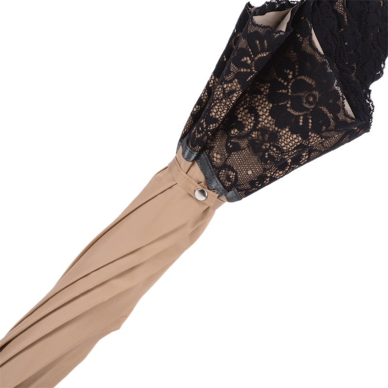 Pasotti Victorian Style Parasol with Black Lace