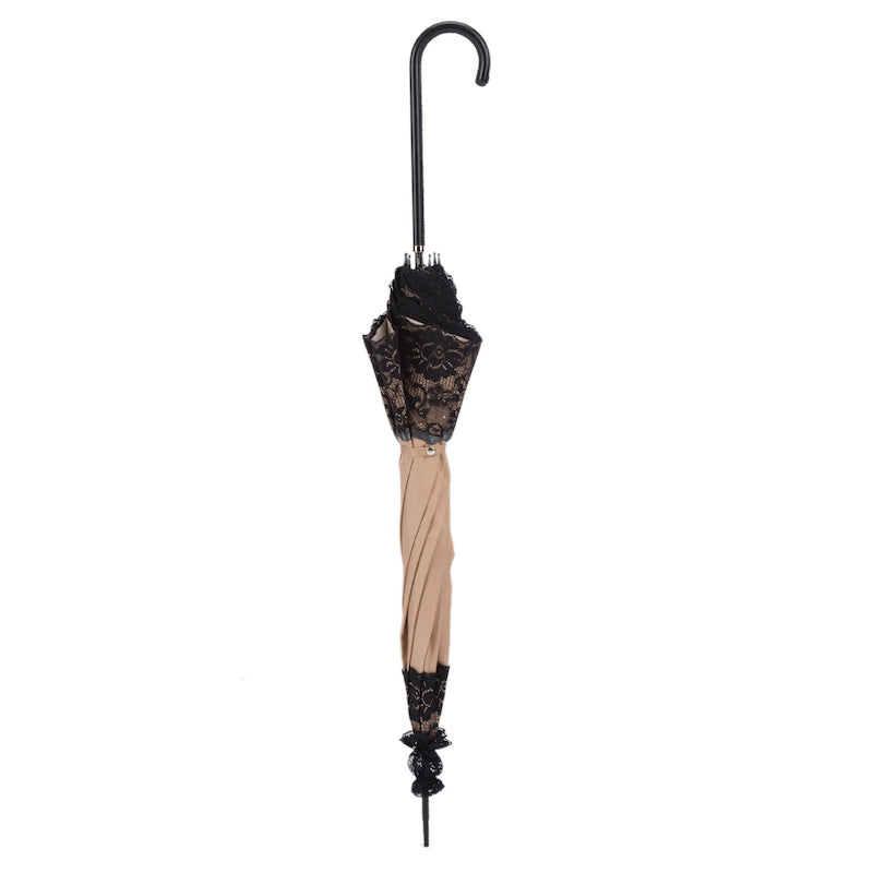 Pasotti Victorian Style Parasol with Black Lace