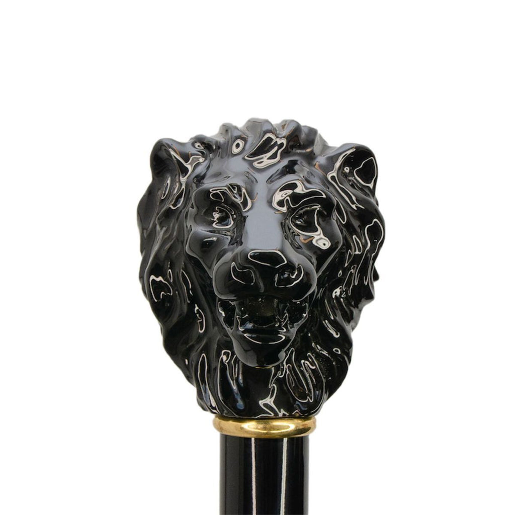 Pasotti Black Lion Umbrella with Roses