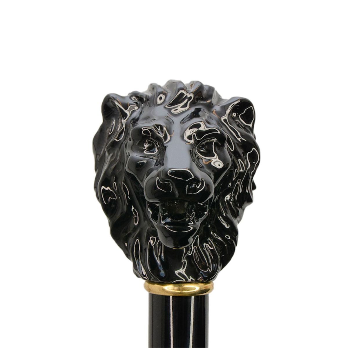Pasotti Black Lion Umbrella with Roses