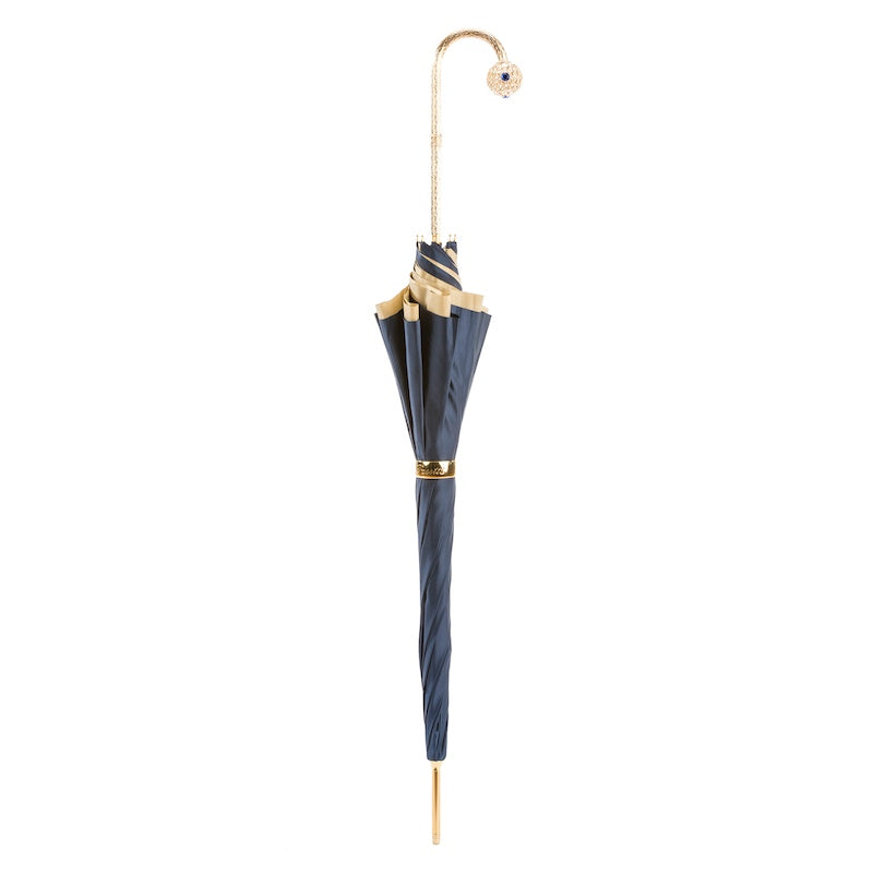 Pasotti Luxury Blue Dahlia Umbrella