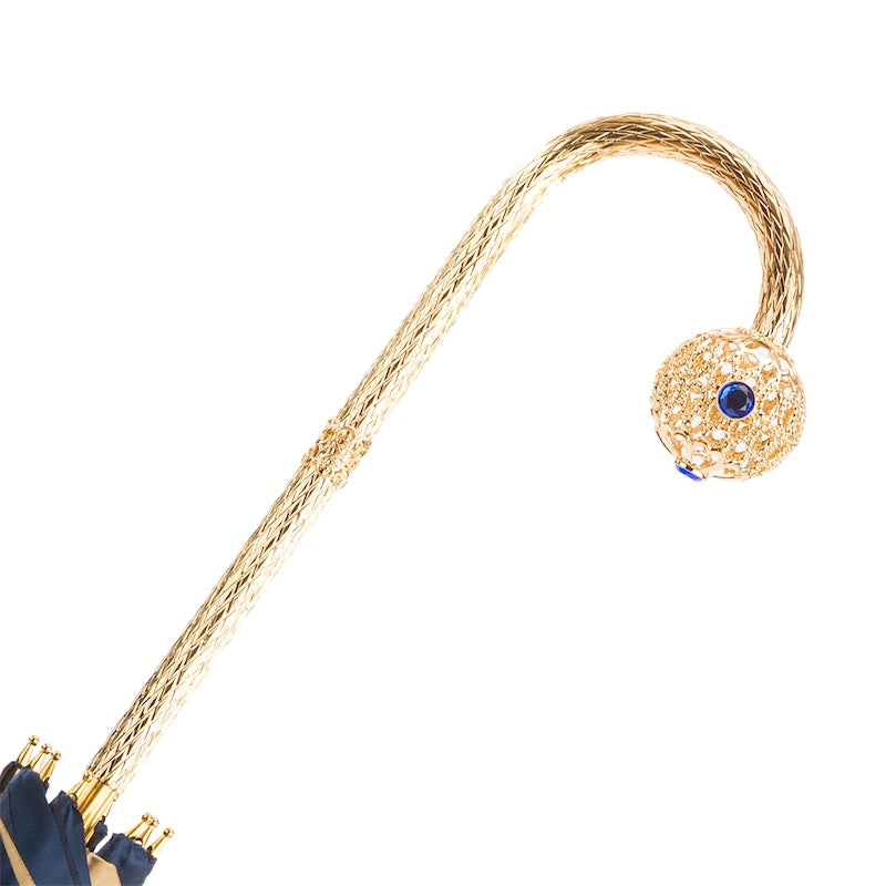 Pasotti Luxury Blue Dahlia Umbrella