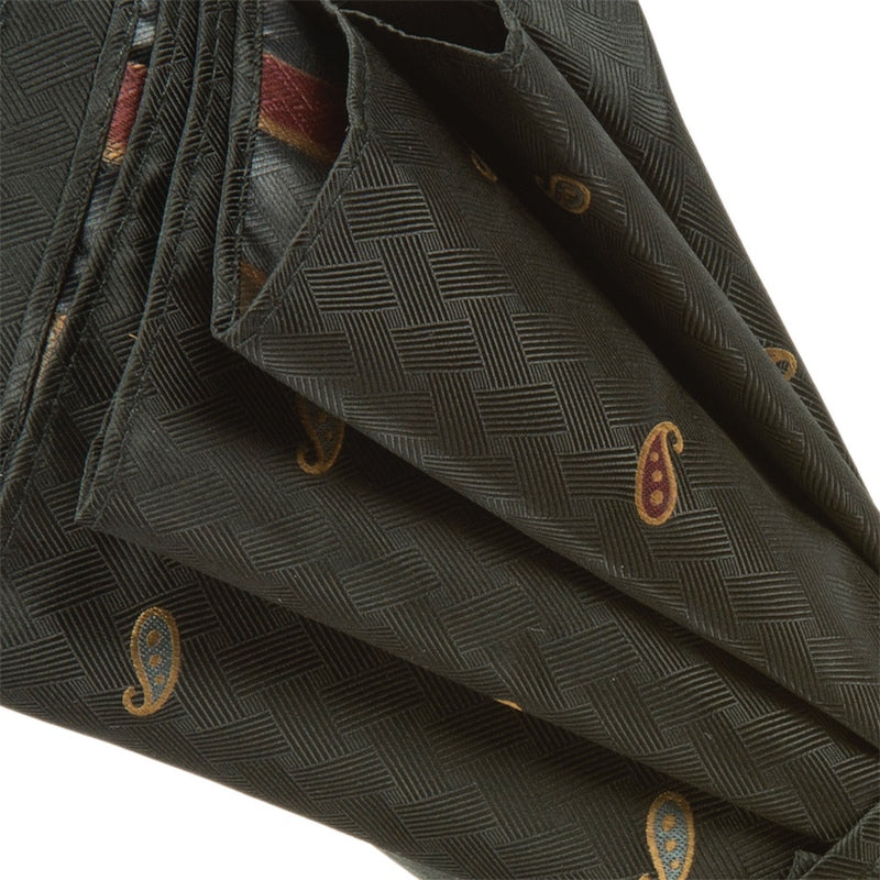Pasotti Gentleman's Paisley Umbrella with Leather Handle