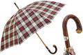 Pasotti Classic Tartan Umbrella with Wooden Handle