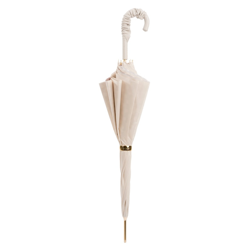 Pasotti Cream White Umbrella with Dots