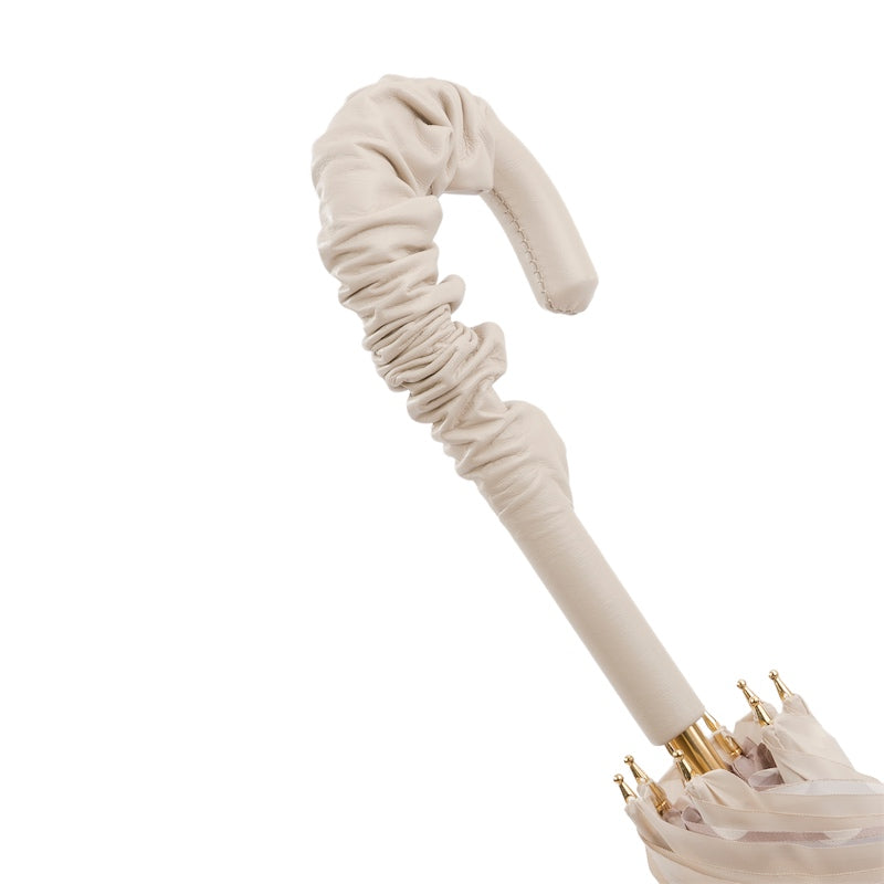 Pasotti Cream White Umbrella with Dots