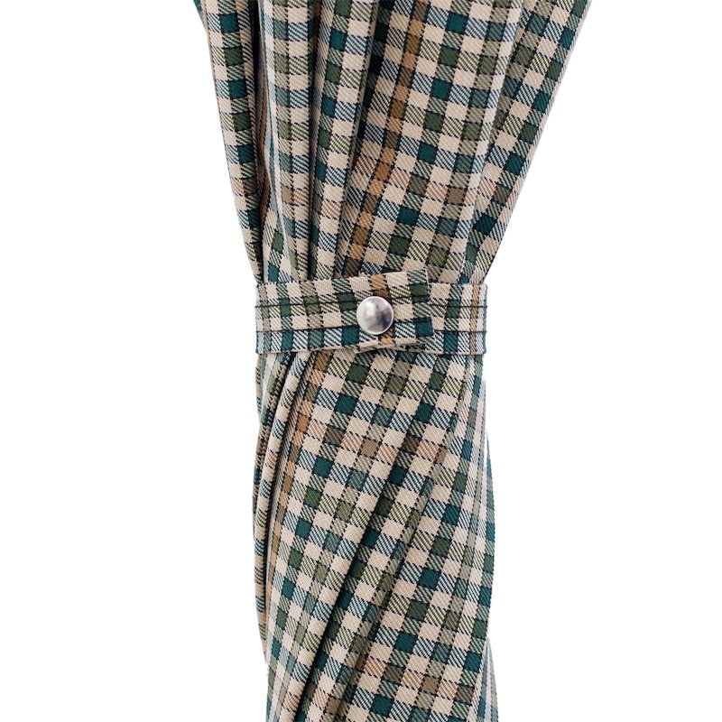 Pasotti Mini Tartan Umbrella with Wooden Handle